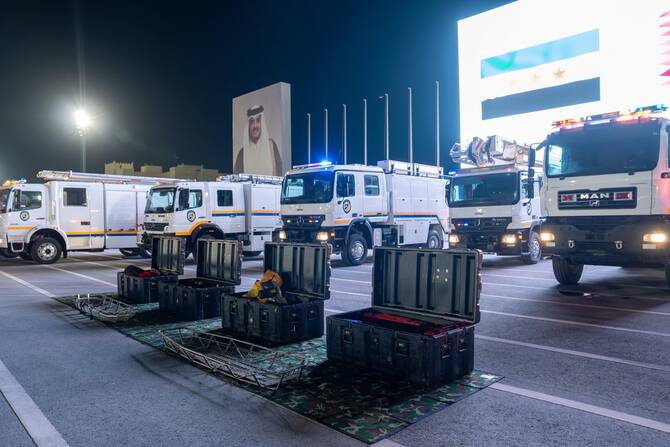 قطر تقدم معدات إنقاذ ولوجستيات للخوذ البيضاء السورية لدعم جهود الطوارئ